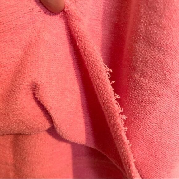 VICTORIAS SECRET PINK Quarter Zip Pink Sweatshirt Collared Womens Small Petite - Picture 11 of 14